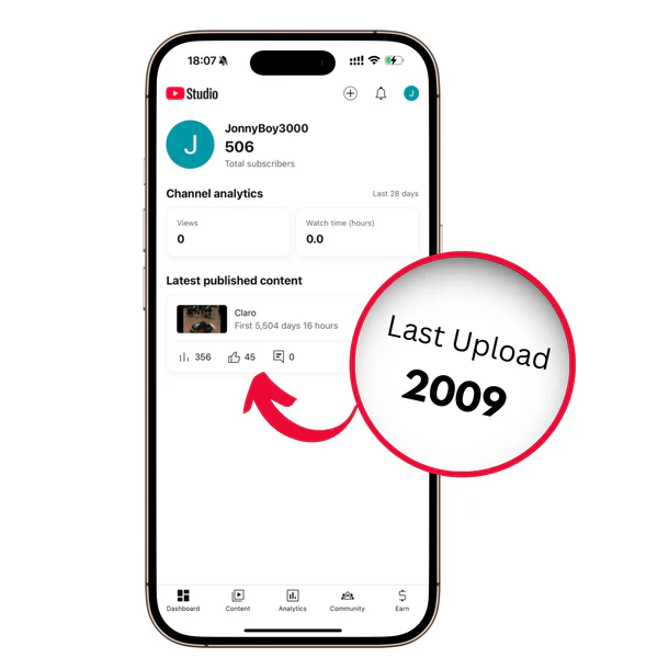 Aged YouTube Channel